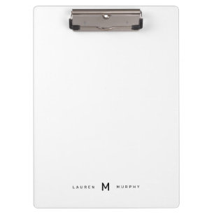 Moderne Monogramm-Name-Trend-Typografie-Clipboard Klemmbrett