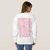 Moderne Monogramm Name Wasserfarbe Rosa Gelbe Punk Sweatshirt (Schwarz voll)