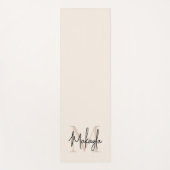 Moderne Monogramm Name  Yogamatte (Vorderseite)