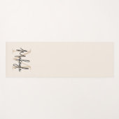 Moderne Monogramm Name  Yogamatte (Vorderseite (Horizontal))
