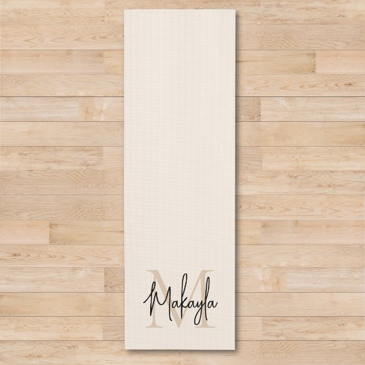 Moderne Monogramm Name  Yogamatte