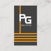 Moderne Monogramm-Orange Visitenkarte (Rückseite)