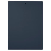 Moderne Monogramm Personalisiert Blau und Gold Klemmbrett (Rückseite)