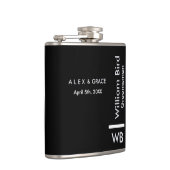 Moderne Monogramm Personalisierter Trauzeuge-Hibit Flachmann (Rechts)