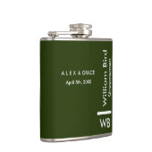 Moderne Monogramm Personalisierter Trauzeuge-Hibit Flachmann (Rechts)