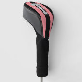 Moderne Monogramm-Personalisierung Rosa Golf Headcover (angewinkelt)