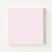 Moderne Monogramm Pink Minimalistischer Name Notizblock (Rückseite)