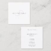 Moderne Monogramm Popular Elegant Beruflich Schlic Quadratische Visitenkarte (Vorne/Hinten)