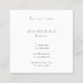Moderne Monogramm Popular Elegant Beruflich Schlic Quadratische Visitenkarte (Rückseite)