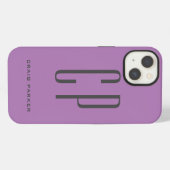 Moderne Monogramm Professional Schlicht Einfaches iPhone Hülle (Rückseite (Horizontal))