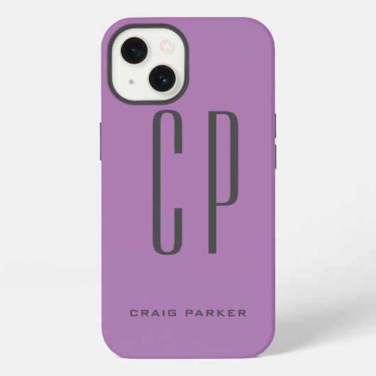 Moderne Monogramm Professional Schlicht Einfaches iPhone Hülle (Rückseite)