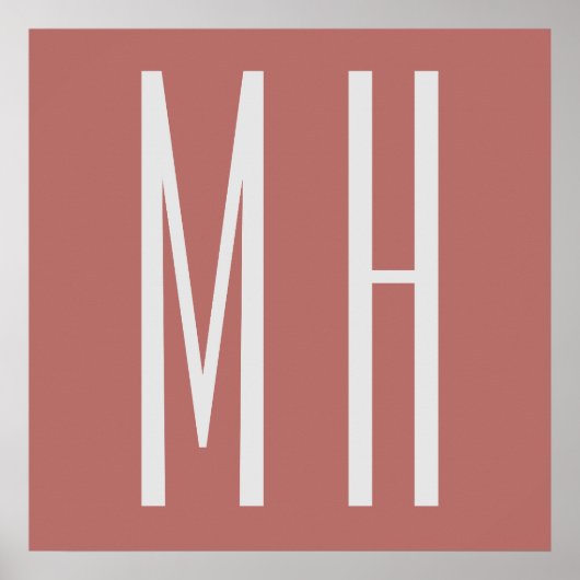 Moderne Monogramm Professional Schlicht Minimalist Poster (Vorne)