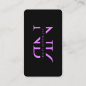 Moderne Monogramm Professional Schwarz Lila Visitenkarte (Vorderseite)