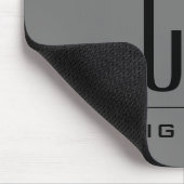 Moderne Monogramm-Professionell-Einfach Ihr Name Mousepad (Ecke)