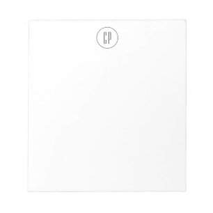 Moderne Monogramm-Professionell-Einfache Initialen Notizblock