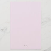 Moderne Monogramm-Professionell-Einfarbig-Pastellf Briefpapier (Rückseite)
