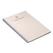 Moderne Monogramm-Professionell-Einfarbig-Pastellf Notizblock (Rechte Seite)