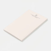 Moderne Monogramm-Professionell-Einfarbig-Pastellf Post-it Klebezettel (angewinkelt)
