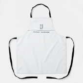 Moderne Monogramm-Professionell-Schlicht Ihr Name Schürze (Vorderseite)