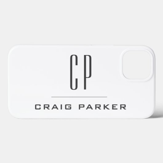 Moderne Monogramm Professionell Schlicht Minimal Case-Mate iPhone Hülle (Rückseite (Horizontal))