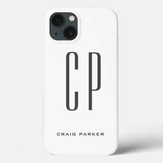 Moderne Monogramm Professionell Schlicht Minimal Case-Mate iPhone Hülle (Rückseite)