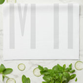 Moderne Monogramm Professionell Schlicht Minimalis Geschirrtuch (Gefaltet)