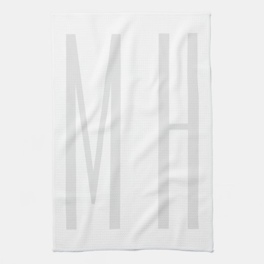 Moderne Monogramm Professionell Schlicht Minimalis Geschirrtuch (Vertikal)