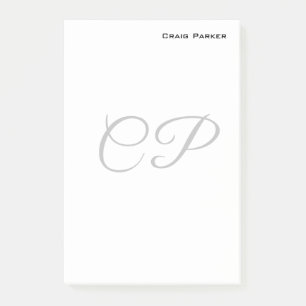 Moderne Monogramm Professionell Schlicht Minimalis Post-it Klebezettel