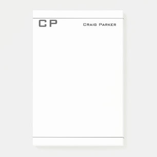 Moderne Monogramm Professionell Schlicht Minimalis Post-it Klebezettel