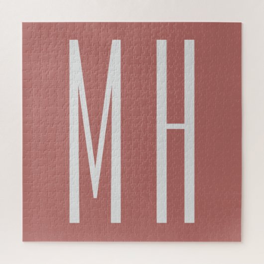 Moderne Monogramm Professionell Schlicht Minimalis Puzzle (Vertikal)