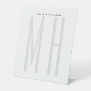 Moderne Monogramm Professionell Schlicht Minimalis Sockelschild