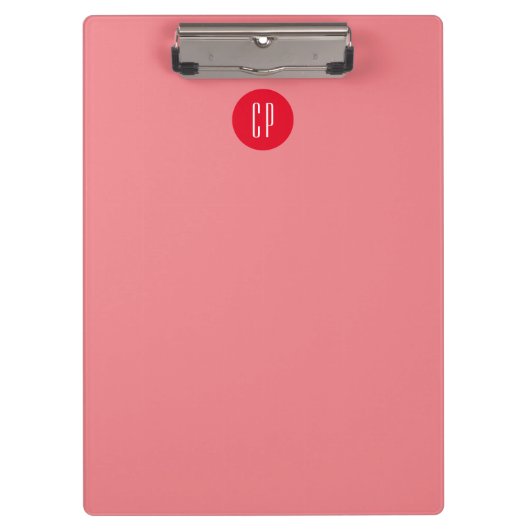 Moderne Monogramm Professionell Schlichte Anfangsb Klemmbrett (Vorderseite)
