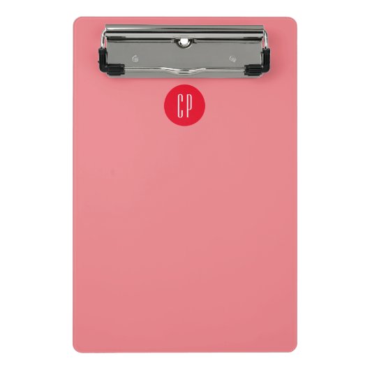 Moderne Monogramm Professionell Schlichte Anfangsb Mini Klemmbrett (Vorderseite)