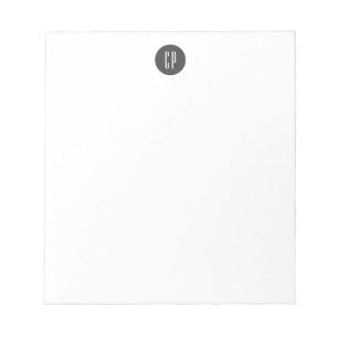 Moderne Monogramm professionell schlichte Anfangsb Notizblock