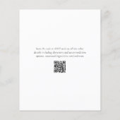 Moderne Monogramm-QR-Code-Foto-Hochzeitseinladung (Rückseite)