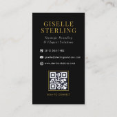 Moderne Monogramm-QR-Code-Geschäftskarte Visitenkarte (Rückseite)