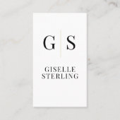 Moderne Monogramm-QR-Code-Geschäftskarte Visitenkarte (Vorderseite)