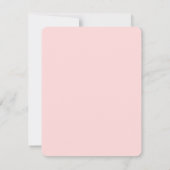 Moderne Monogramm-Rosa-Feminine-Design Mitteilungskarte (Rückseite)