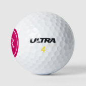 Moderne monogramm rosa Golfbälle (Logo)