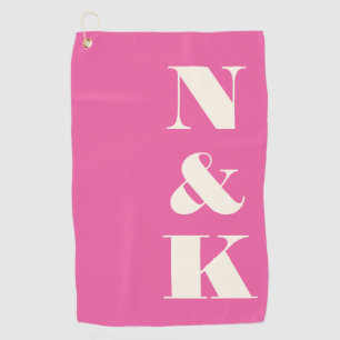 Moderne Monogramm-Rosé-Brautparty Golfhandtuch