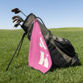 Moderne Monogramm-Rosé-Brautparty Golfhandtuch (Gras)