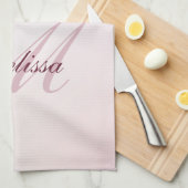 , moderne monogramm Rose Gold lila Glitzer Geschirrtuch (Viertel Falte)