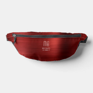 Moderne Monogramm Rot Bauchtasche