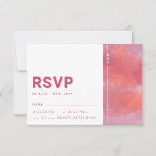 Moderne Monogramm-RSVP-Karte RSVP Karte