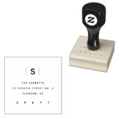 Moderne Monogramm-Rücksendeadresse Gummistempel (Stempel)