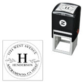 Moderne Monogramm-Rücksendeadresse Permastempel (Beispiel)