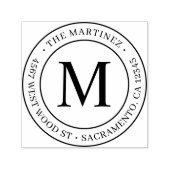 Moderne Monogramm-Rücksendeadresse Permastempel (Design)