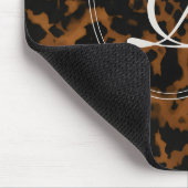 Moderne Monogramm-Schildpatt-Druck Mousepad (Ecke)