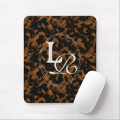 Moderne Monogramm-Schildpatt-Druck Mousepad (Mit Mouse)