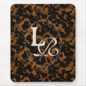 Moderne Monogramm-Schildpatt-Druck Mousepad (Vorne)